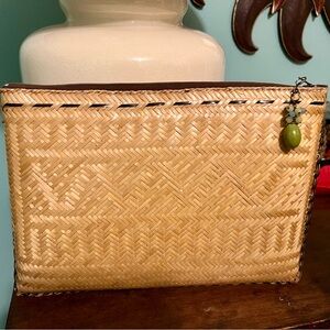 Vintage Bamboo Clutch.